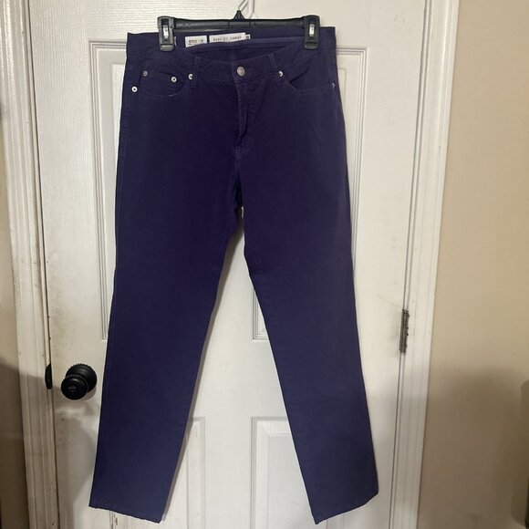 EIC Fabrizio Gianni Purple Straight Mid Rise Jeans Size 10 - Picture 1 of 5